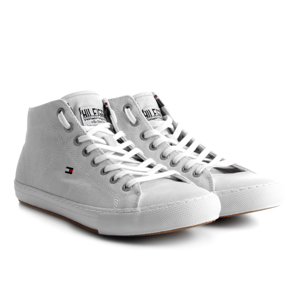 Sapatênis Tommy Hilfiger Cano Médio Masculino - Branco | Zattini