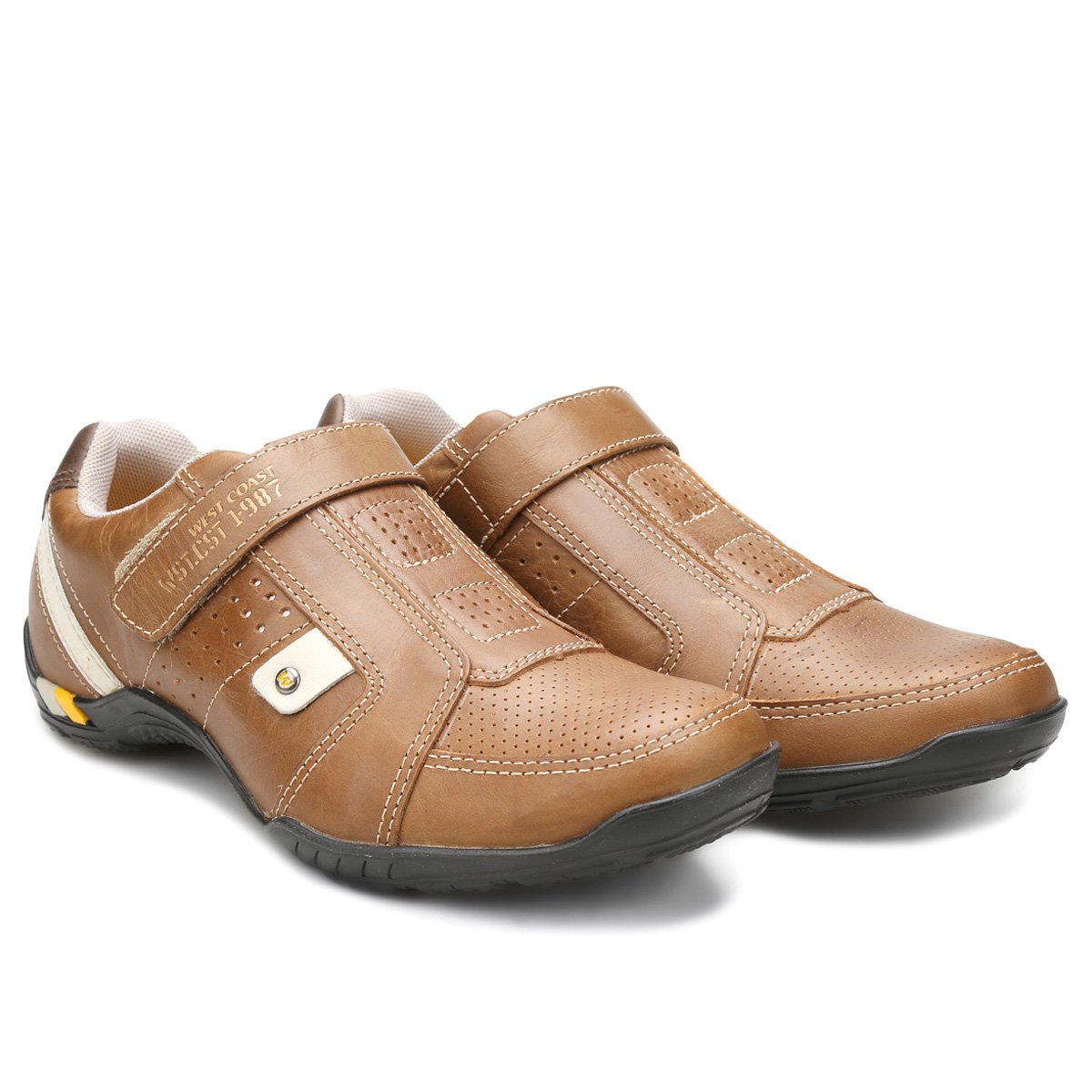 sapatenis west coast masculino com velcro