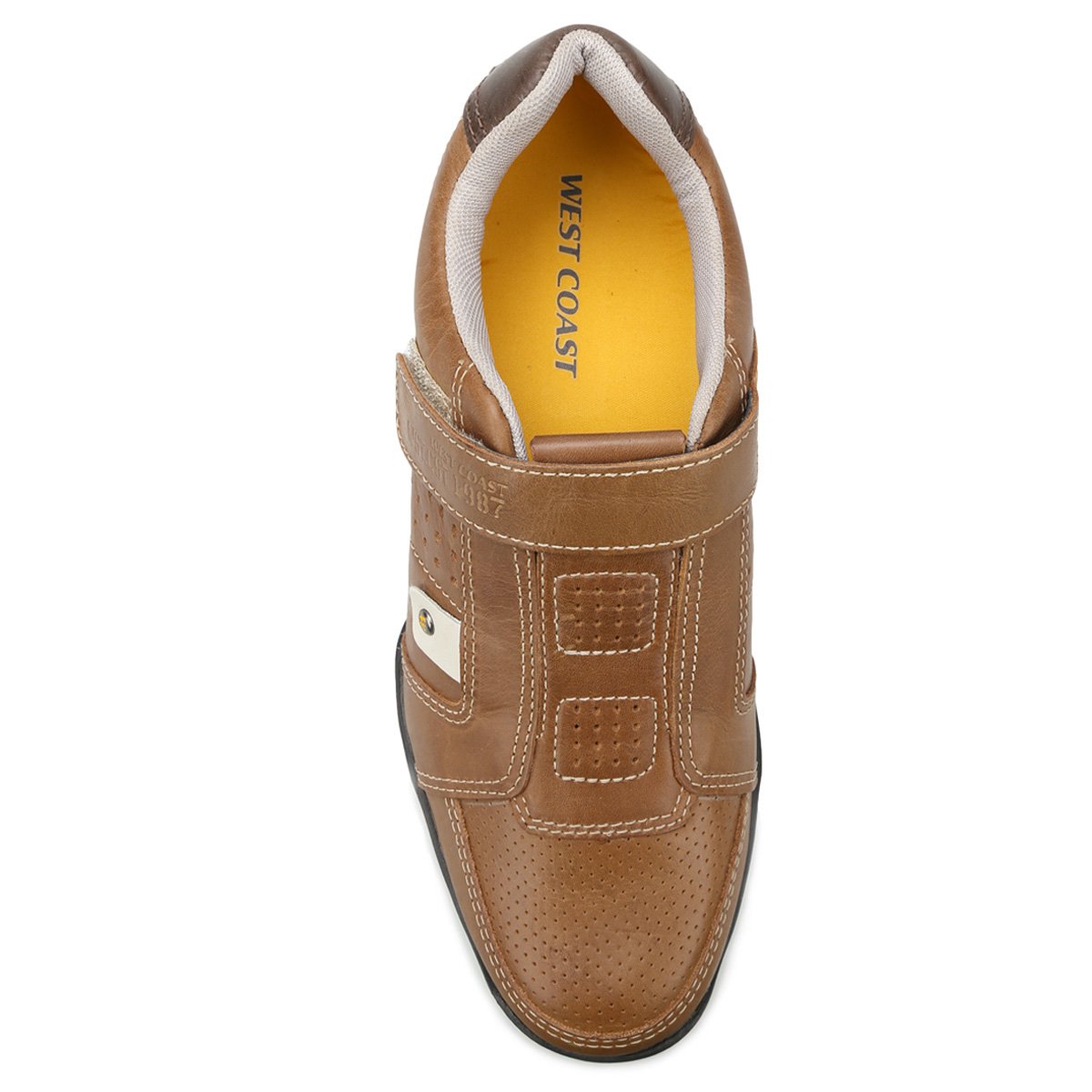 sapatenis west coast masculino com velcro
