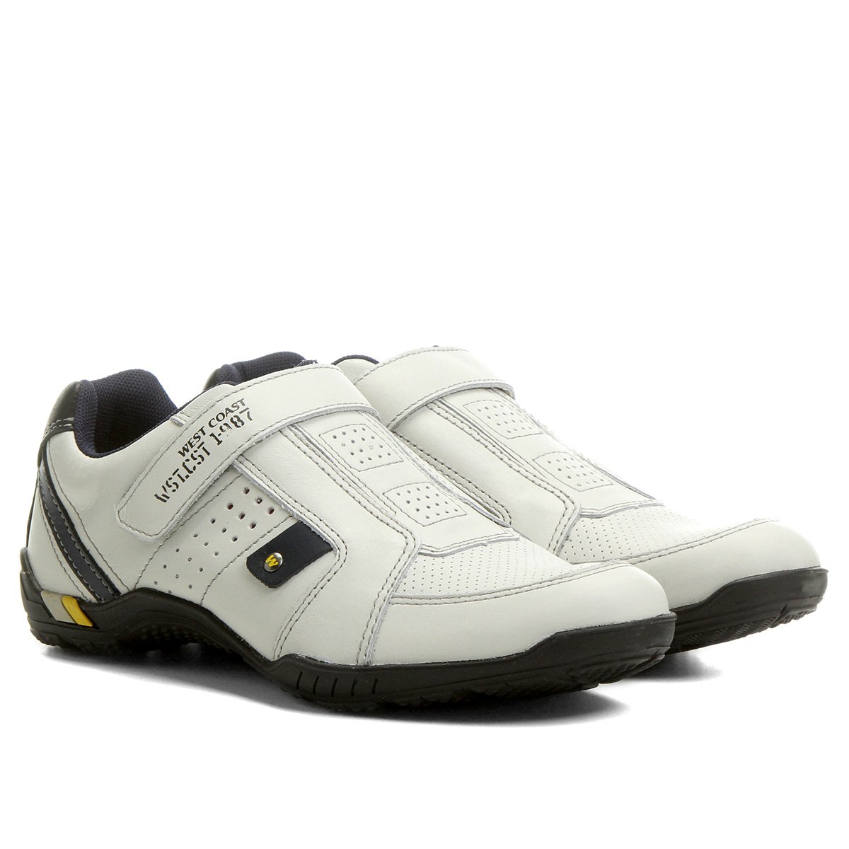 Sapatênis West Coast Taylor Velcro - Off White | Zattini