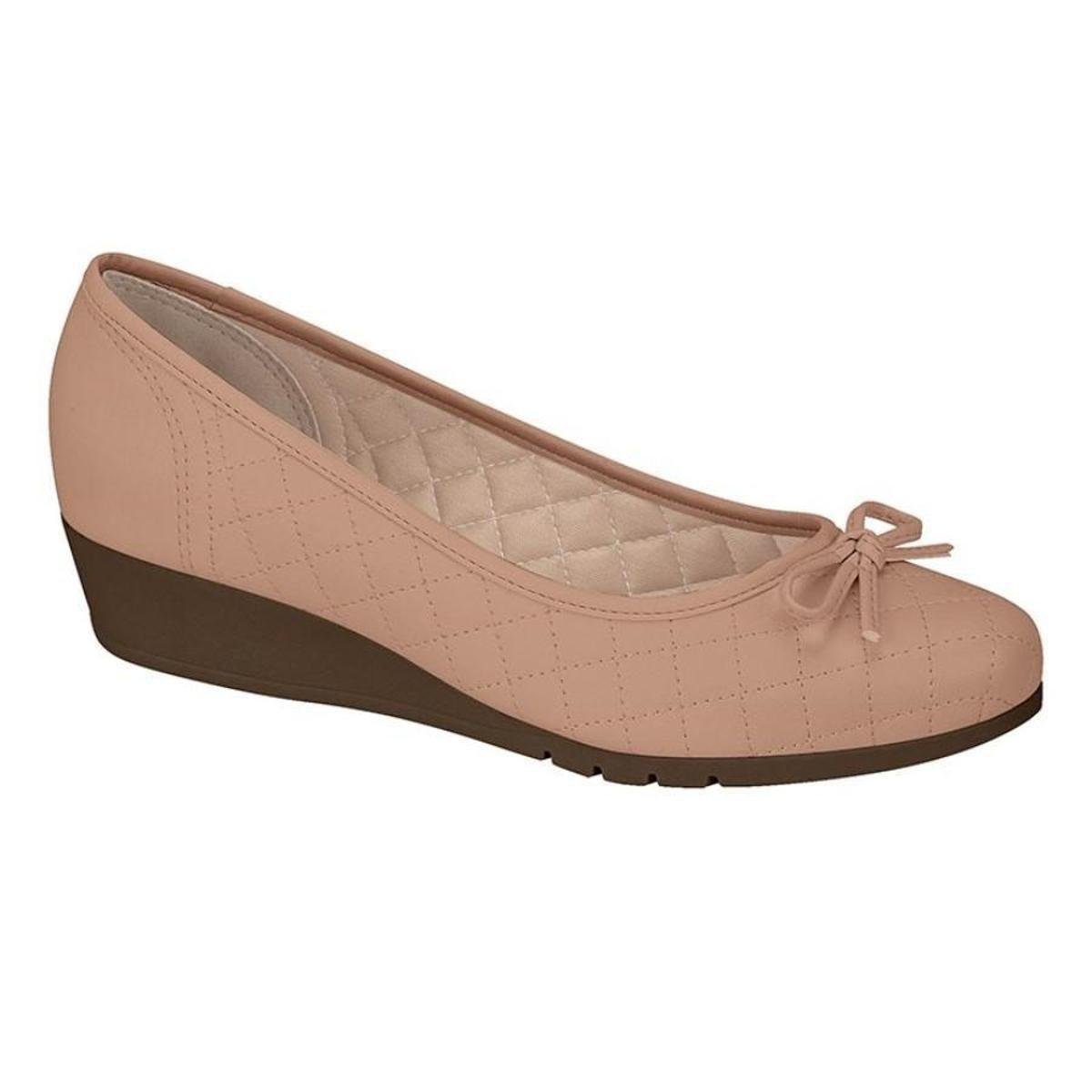 Sapatilha Anabela Feminina Moleca 5156.705 - Nude Menor preço em Sapatilha Anabela Feminina Moleca 5156.705 - Nude