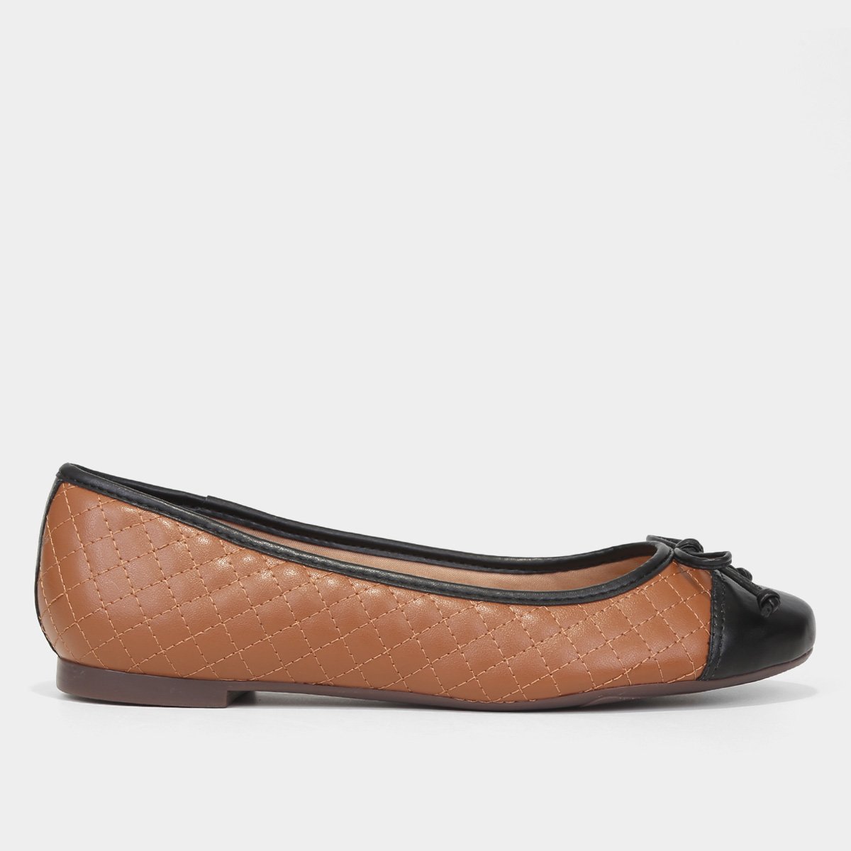 Sapatilha Anacapri Matelassê Feminina - Caramelo+Preto Menor preço em Sapatilha Anacapri Matelassê Feminina - Caramelo+Preto