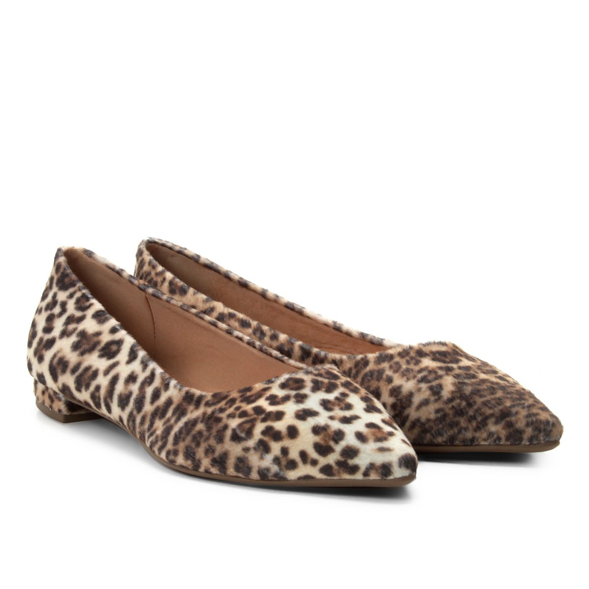 sapatilha animal print bico fino