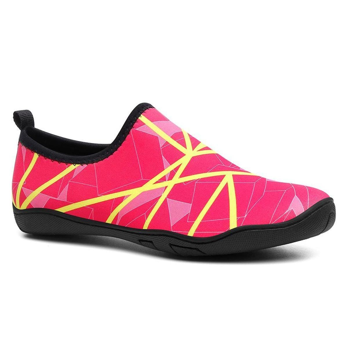 Sapatilha Aquática Nautic Neoprene Caminhada Yoga Praia Feminina - Rosa+Amarelo é ruim? Sapatilha Aquática Nautic Neoprene Caminhada Yoga Praia Feminina - Rosa+Amarelo é boa?