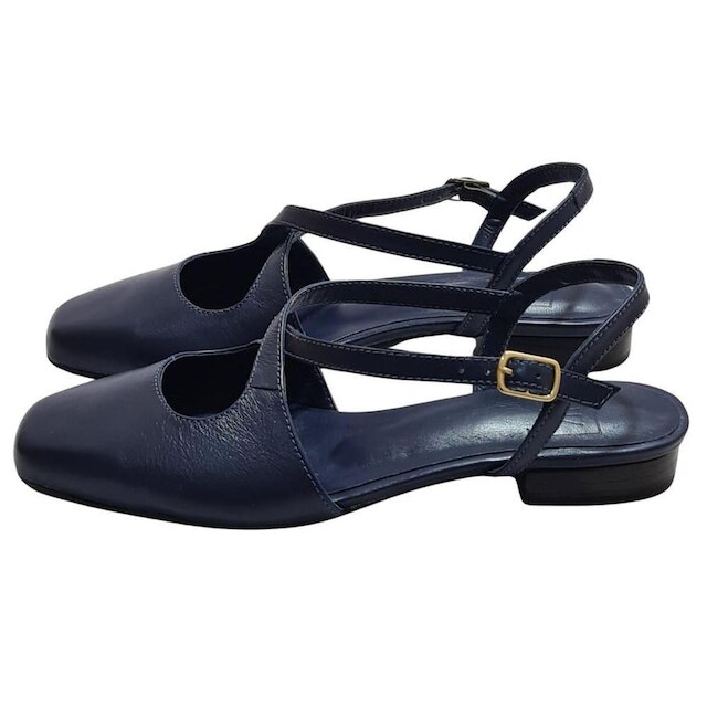 Sapatilha Bailarina Bx Couro Azul Galaxy