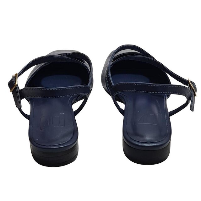 Sapatilha Bailarina Bx Couro Azul Galaxy