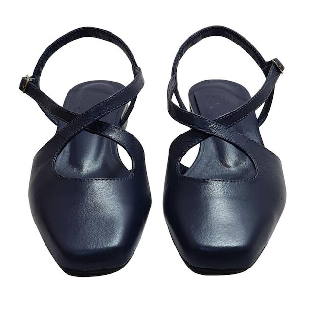 Sapatilha Bailarina Bx Couro Azul Galaxy