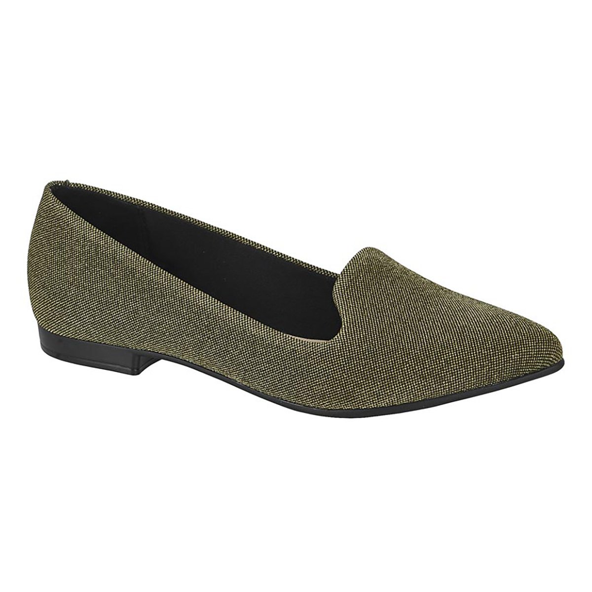 Sapatilha Beira Rio Bico Fino Feminina - Dourado Menor preço em Sapatilha Beira Rio Bico Fino Feminina - Dourado