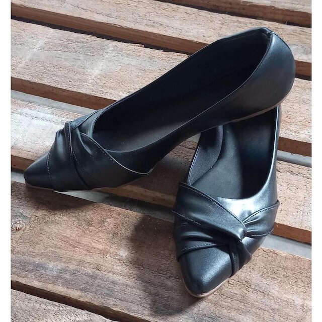 Sapatilha Bico Fino Napa Casual Feminino Detalhe Cruzado Sapato Conforto 34 ao 40