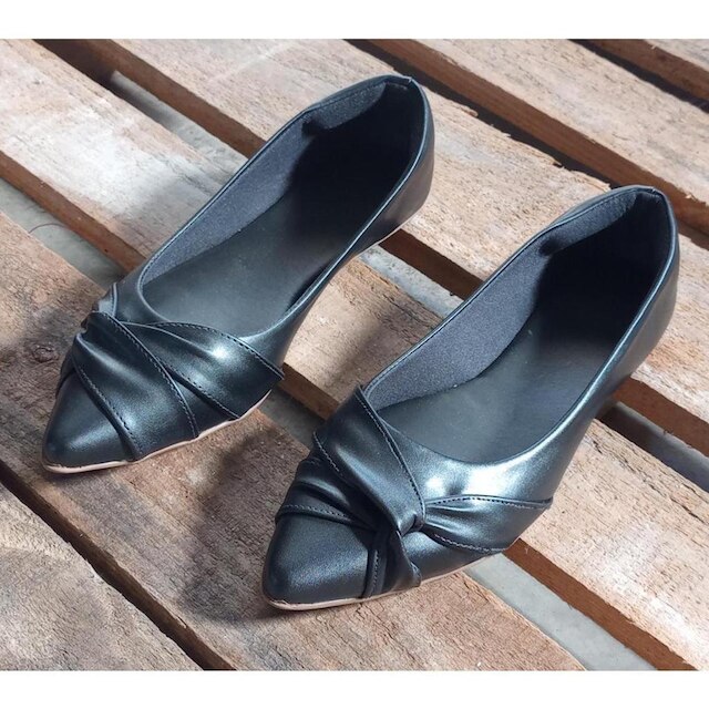 Sapatilha Bico Fino Napa Casual Feminino Detalhe Cruzado Sapato Conforto 34 ao 40
