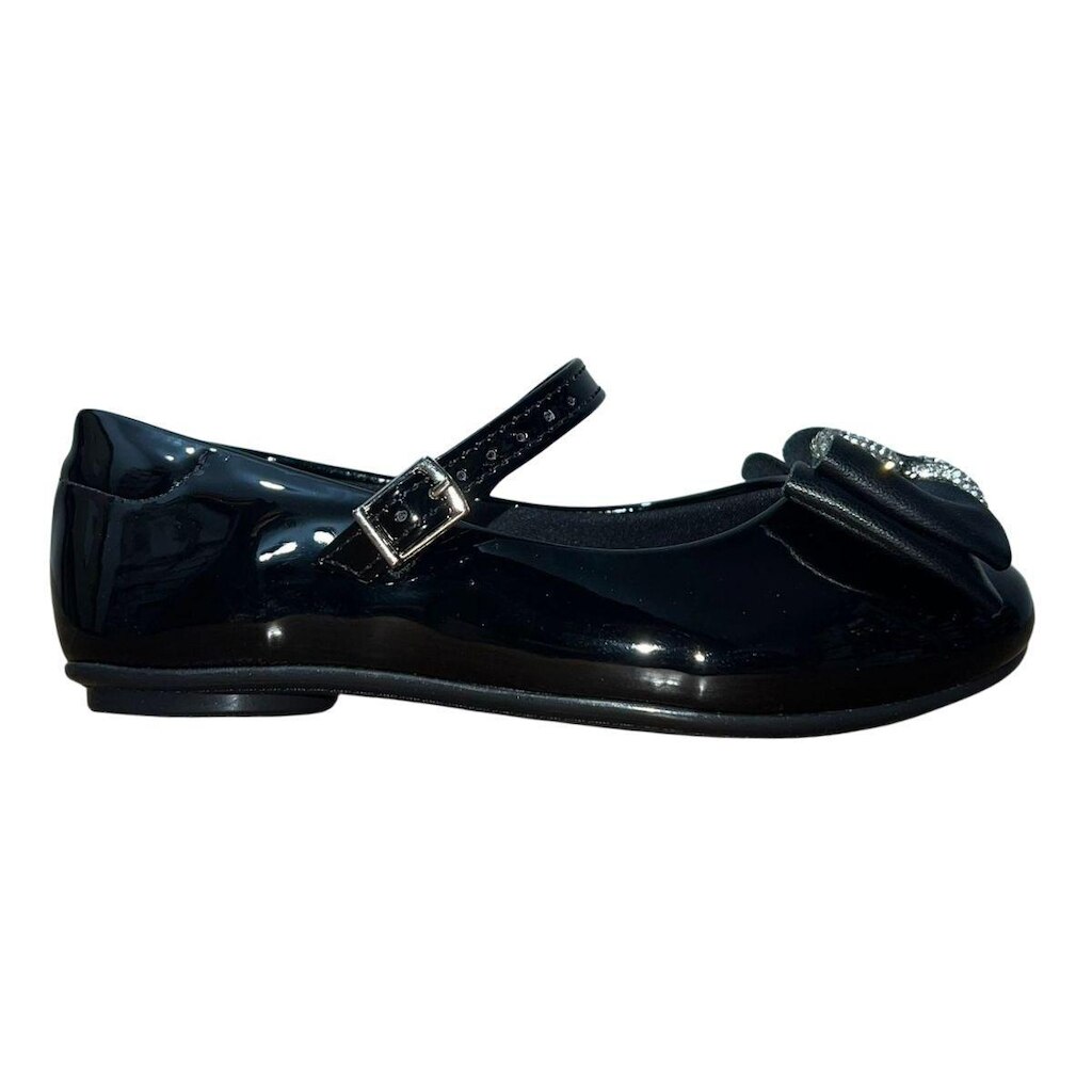 Sapatilha Boneca Infantil Menina Molekinha 2083.1134 Preto Verniz