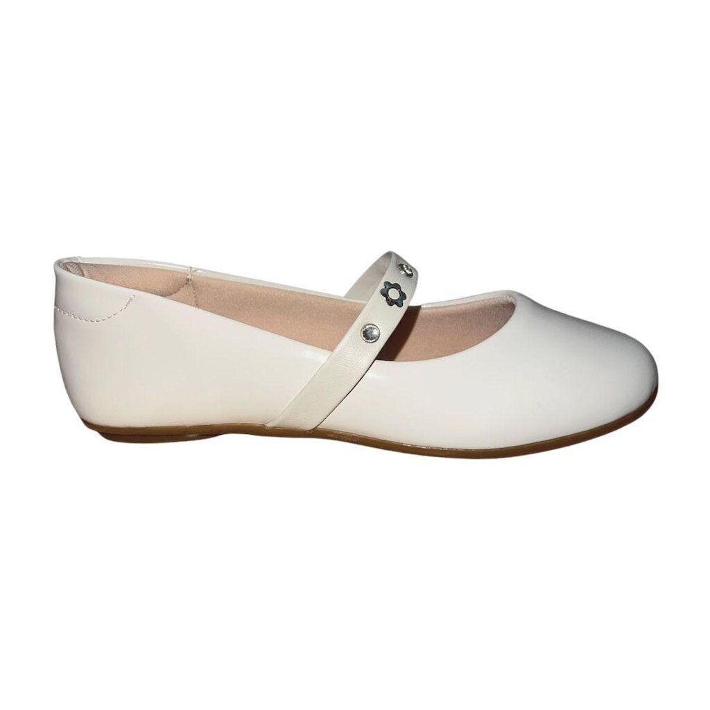 Sapatilha Boneca Infantil Menina Molekinha 2083.1152 Off White Verniz