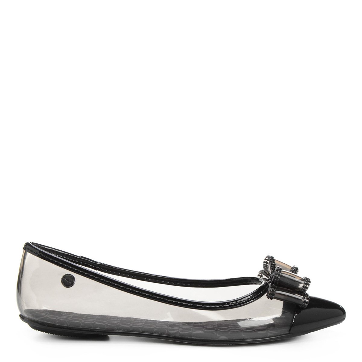 sapatilha transparente com strass