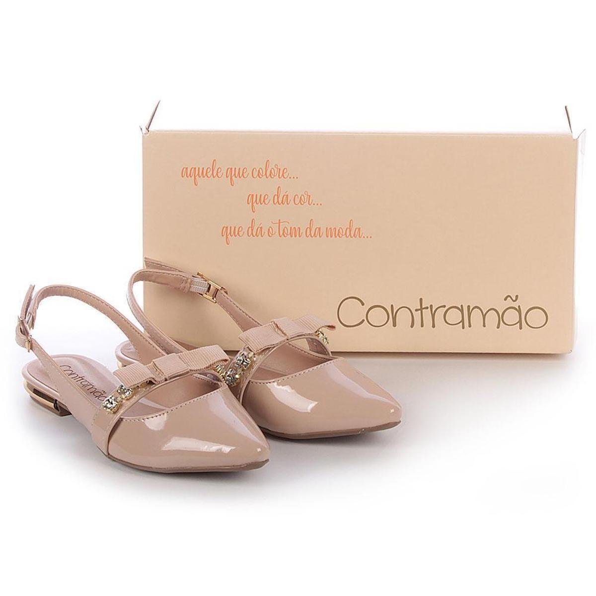 Sapatilha Contramão Infantil Menina Bico Fino Lisa Dia a Dia Zattini