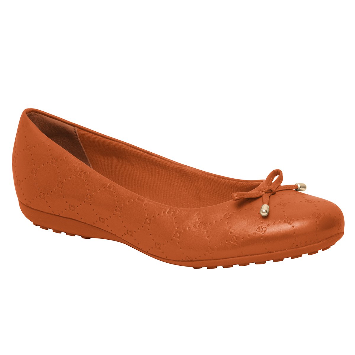 Sapatilha Couro Bottero Detalhes à Laser Feminina - Laranja Escuro Menor preço em Sapatilha Couro Bottero Detalhes à Laser Feminina - Laranja Escuro