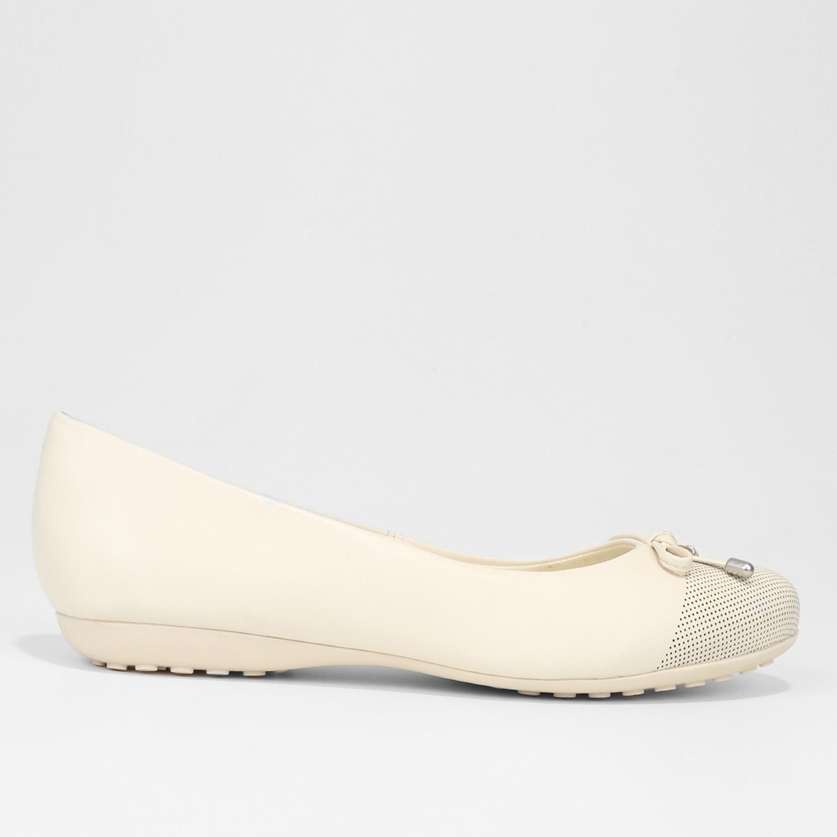 Sapatilha Couro Bottero Laço Feminina - Off White Menor preço em Sapatilha Couro Bottero Laço Feminina - Off White