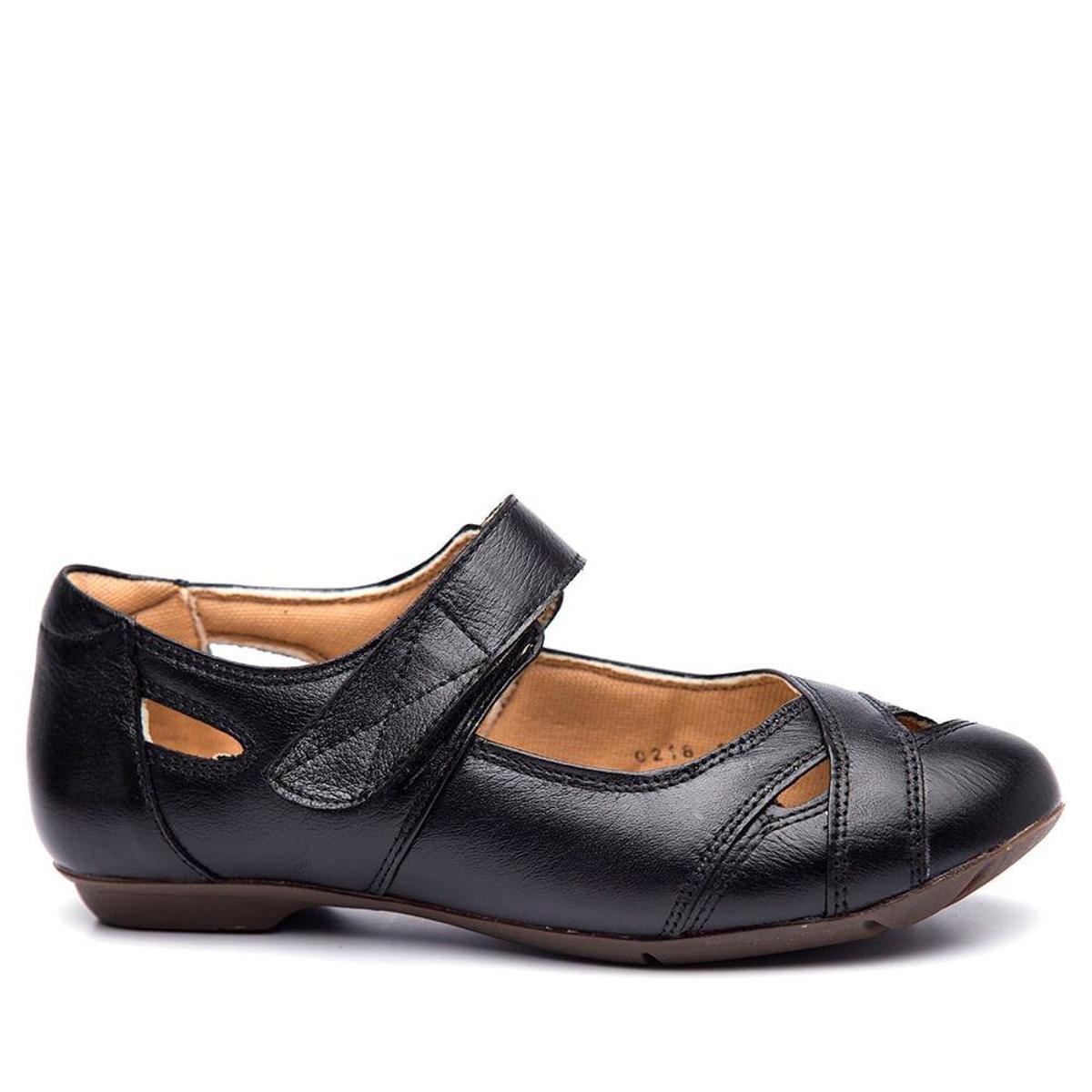Sapatilha Couro Doctor Shoes 1298 Feminina Preto Zattini