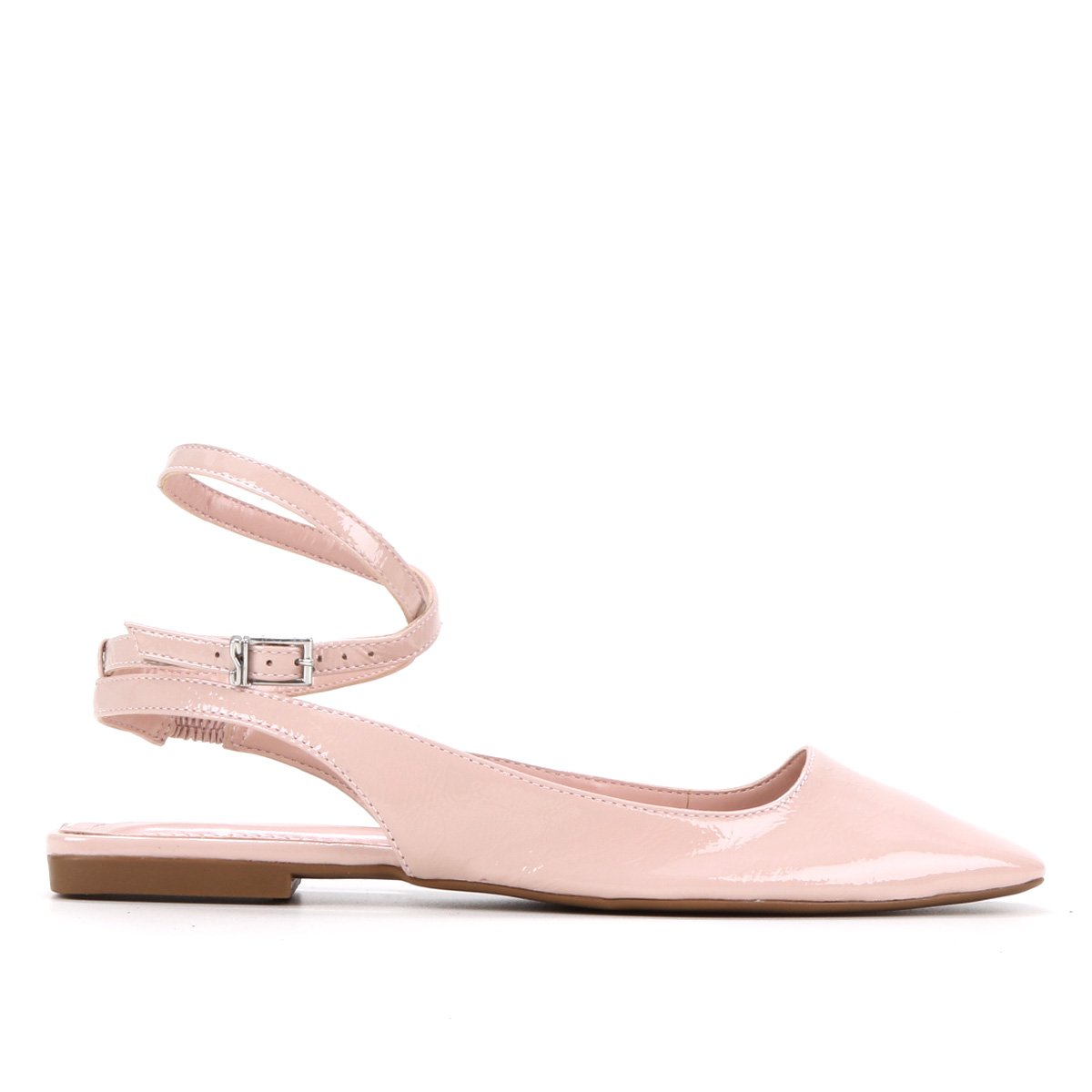 Sapatilha Couro Santa Lolla Slingback Bico Quadrado Feminina - Rosa é boa?