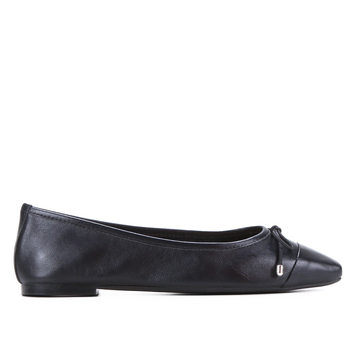 Sapatilha Couro Shoestock Comfy Bico Quadrado Feminina - Preto Menor preço em Sapatilha Couro Shoestock Comfy Bico Quadrado Feminina - Preto