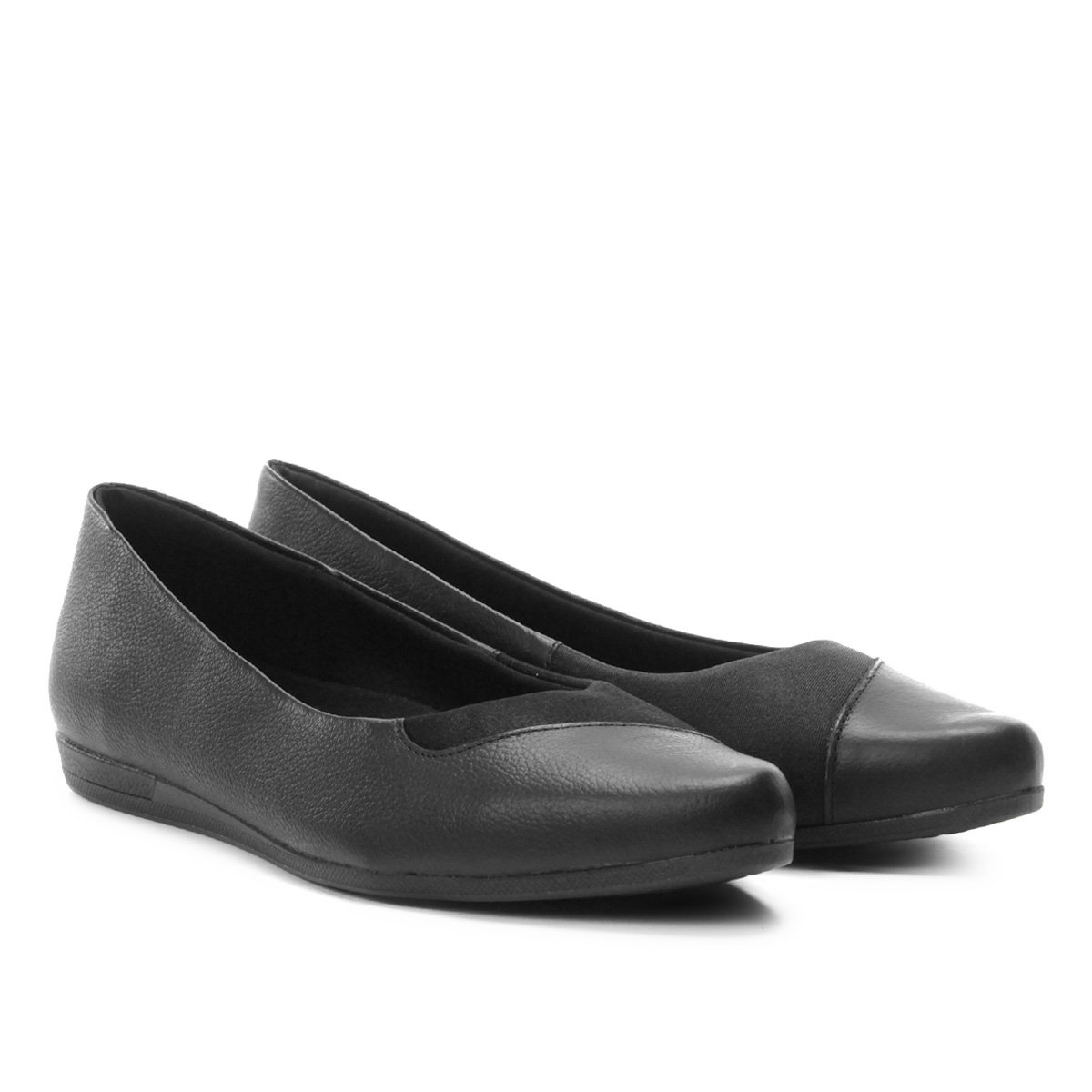 sapatilha usaflex bico fino preta