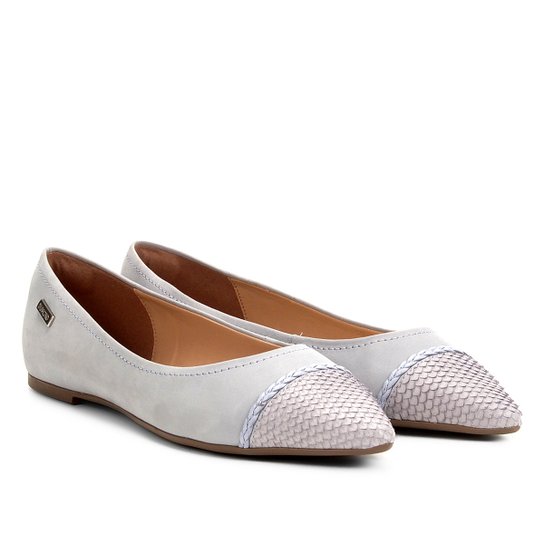 Sapatilha Dumond Bico Fino Snake Feminina - Azul Claro