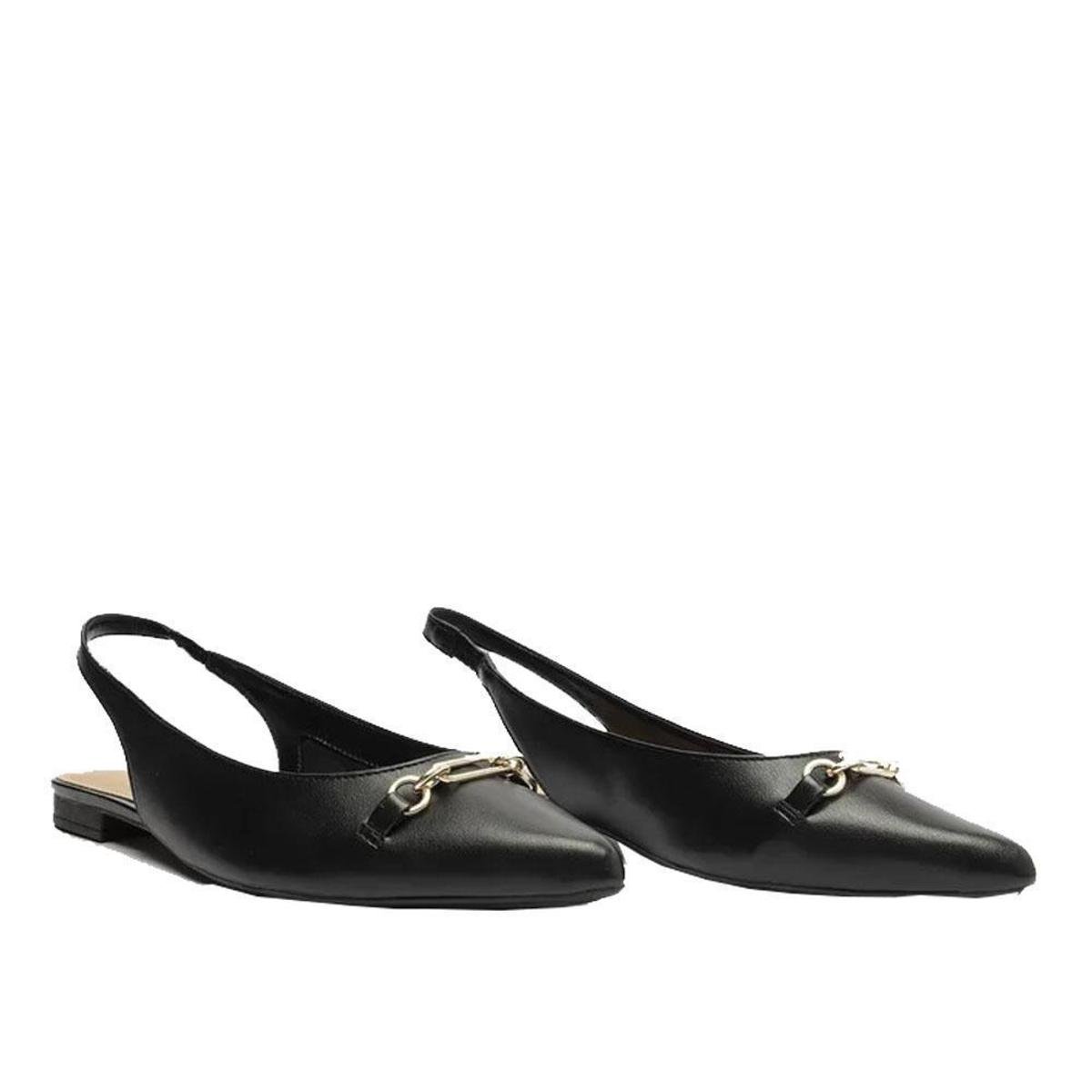 Sapatilha Feminina AnaCapri Preta Bico Fino - Preto Menor preço em Sapatilha Feminina AnaCapri Preta Bico Fino - Preto