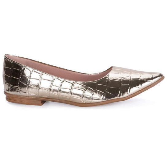 Sapatilha Feminina Animal Print Elegante Bico Fino Confortável Luxo
