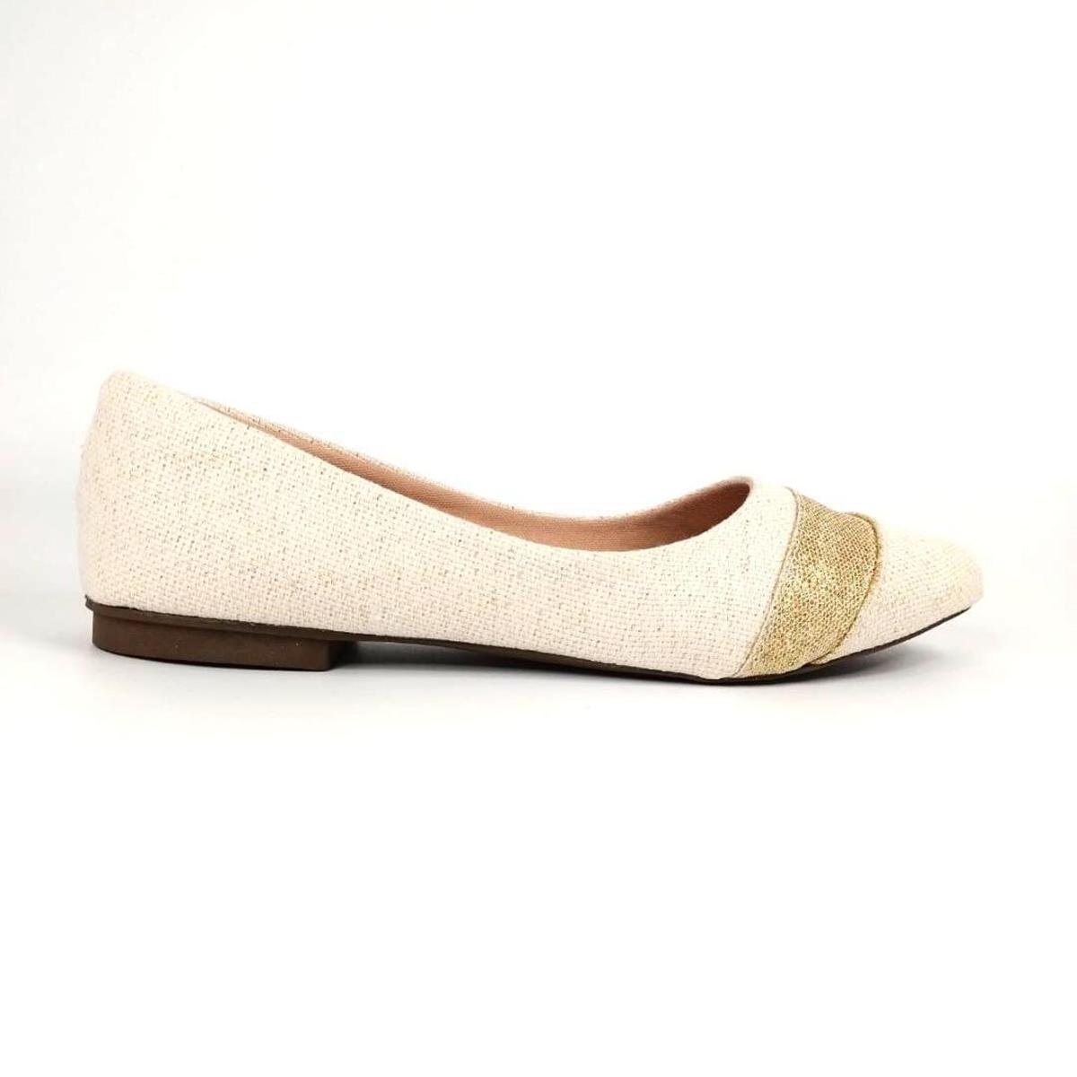 Sapatilha Feminina Bico Fino Confortável Leve Macia 99 - Bege Menor preço em Sapatilha Feminina Bico Fino Confortável Leve Macia 99 - Bege