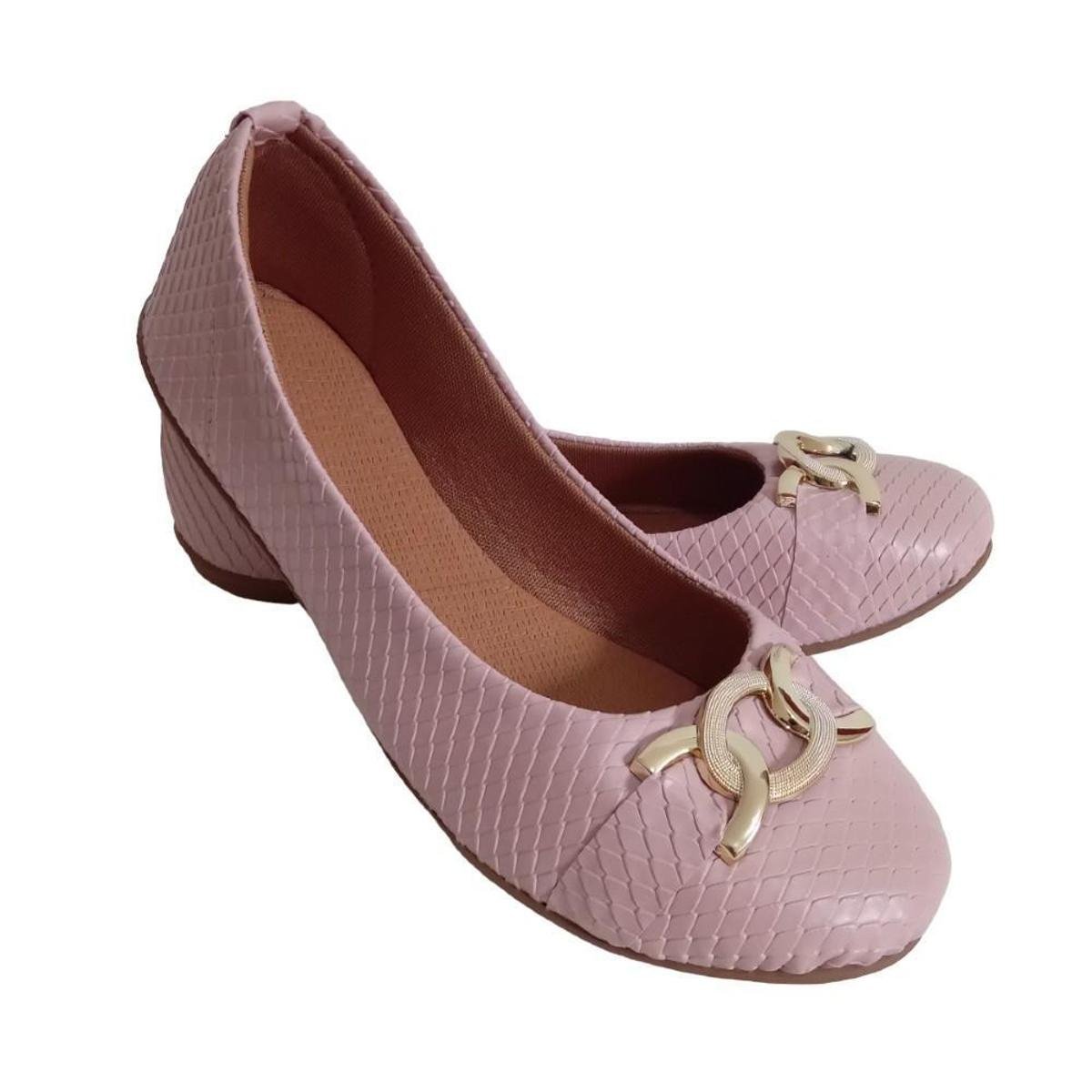 Sapatilha Feminina Casual Sapato Bico Redondo Confort e Leve - Nude Menor preço em Sapatilha Feminina Casual Sapato Bico Redondo Confort e Leve - Nude