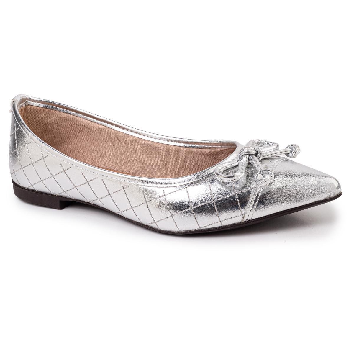 Sapatilha Feminina Clássica Matêlasse Bico Fino Confort com Laço Original Zature Menor preço em Sapatilha Feminina Clássica Matêlasse Bico Fino Confort com Laço Original Zature