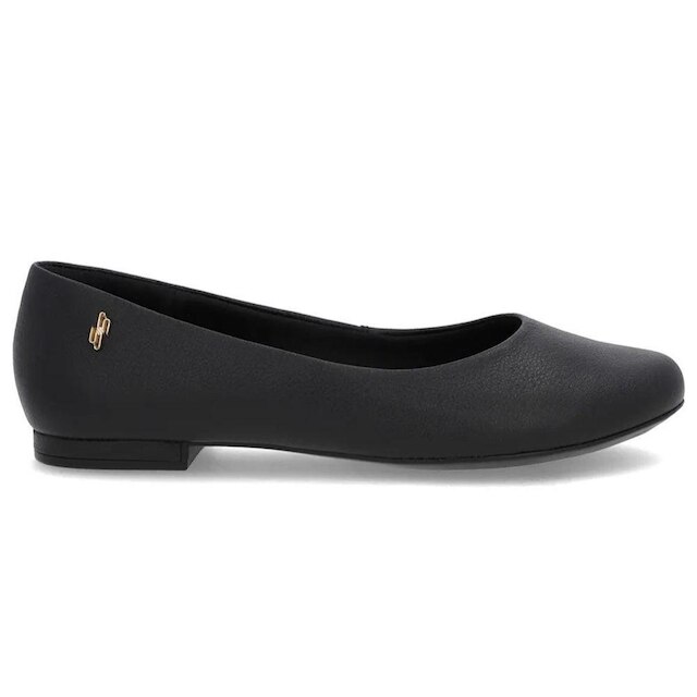 Sapatilha Feminina Couro Preto Usaflex AE38021