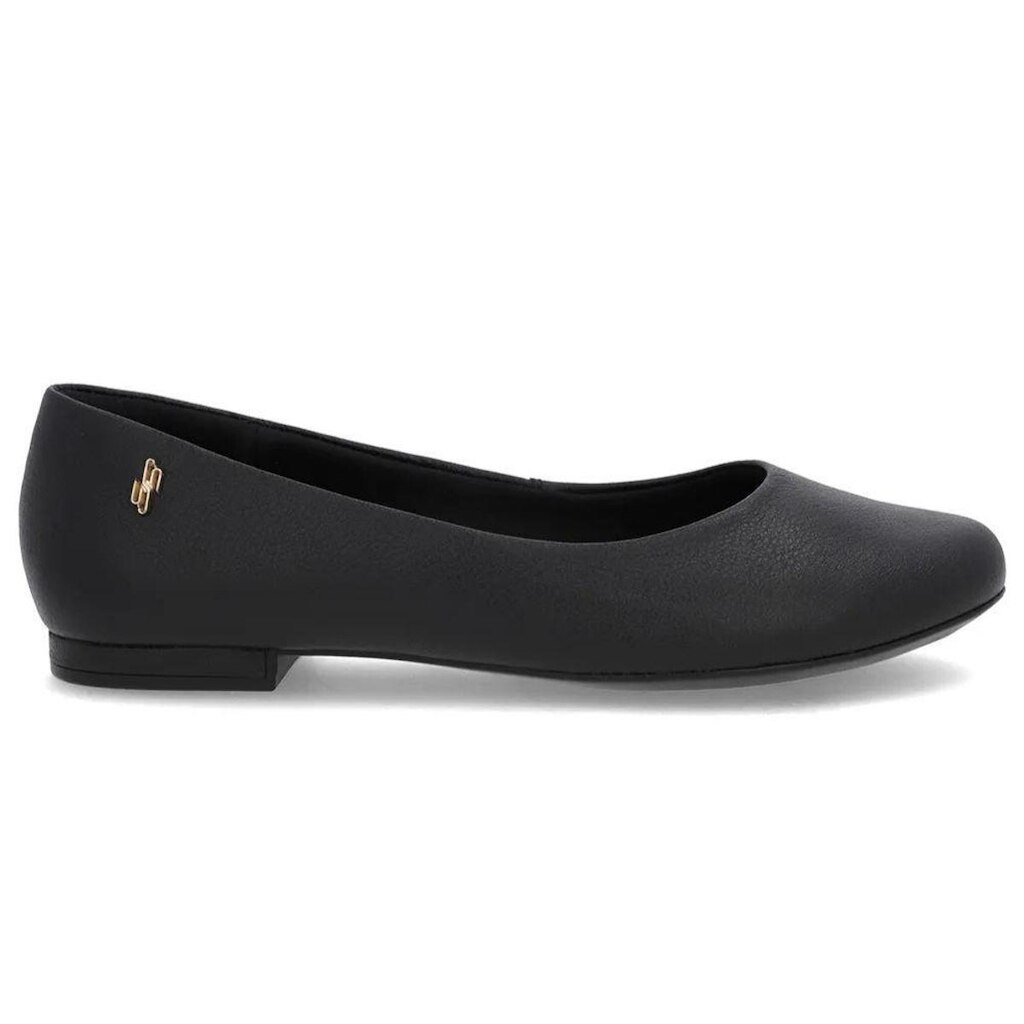 Sapatilha Feminina Couro Preto Usaflex AE38021