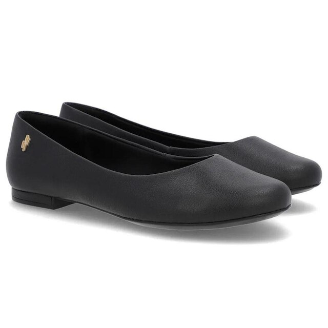 Sapatilha Feminina Couro Preto Usaflex AE38021