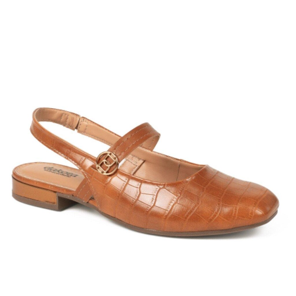 Sapatilha Feminina Dakota Slingback Conforto D2342 - Caramelo
