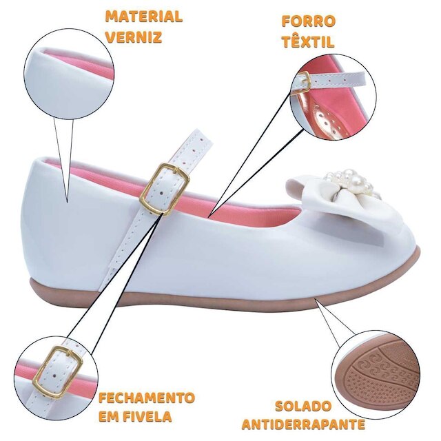 Sapatilha Feminina Infantil Dama Sapatinho Boneca Moda 02.25