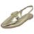 Sapatilha Feminina Metalizada Slingback Moderna Bebecê - Amarelo Claro