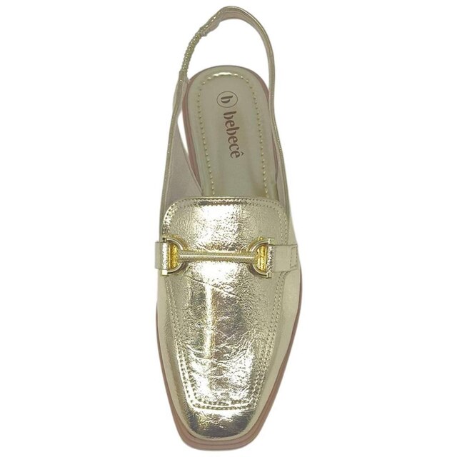 Sapatilha Feminina Metalizada Slingback Moderna Bebecê