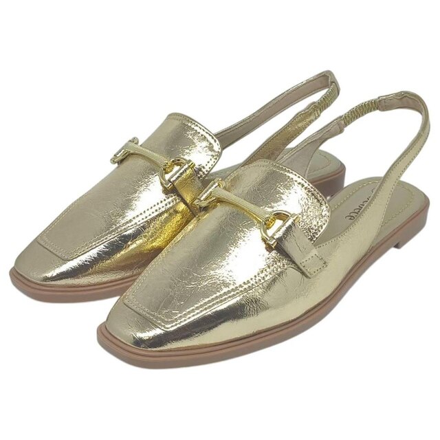 Sapatilha Feminina Metalizada Slingback Moderna Bebecê