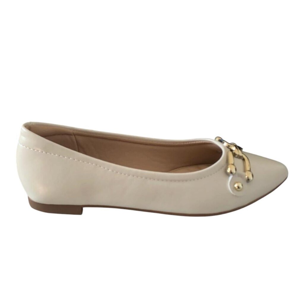 Sapatilha Feminina Modare Ultraconforto Bico Fino 7334.261 Branco Off 36