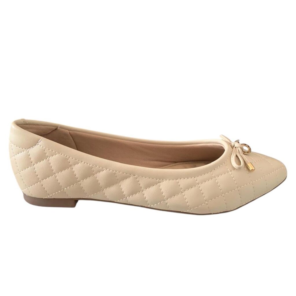 Sapatilha Feminina Modare Ultraconforto Matelassê 7334.232 Creme 35