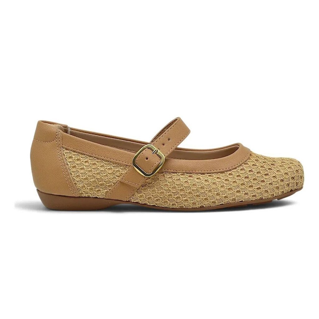 Sapatilha Feminina Modare Ultraconforto Natural 7016.1012 - Dourado