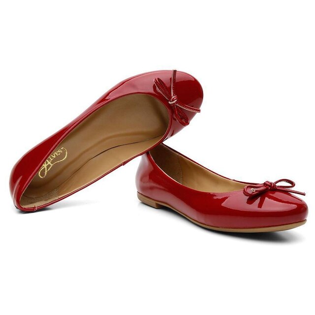 Sapatilha Feminina Oxford Conforto Verniz