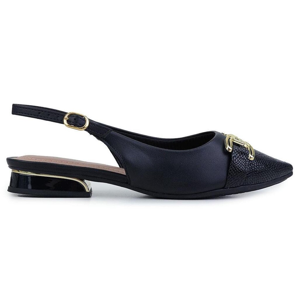 Sapatilha Feminina Piccadilly Slingback Preto - 2790