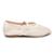 Sapatilha Feminina Tela Leruchel Mary Jane Fivela Confortavel Elegante Off White - Off White
