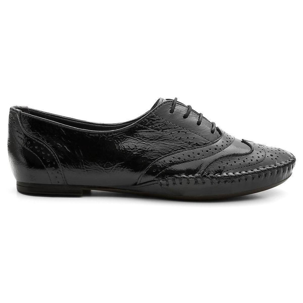 Sapatilha Feminina Usaflex Casual Em Couro Confortável - Preto Menor preço em Sapatilha Feminina Usaflex Casual Em Couro Confortável - Preto