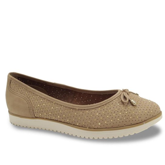 Sapatilha Feminino Bottero com Strass - Caramelo+Laranja
