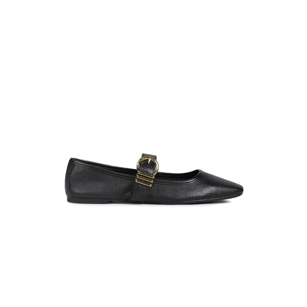 Sapatilha Giulia Domna Mary Jane Couro Preto