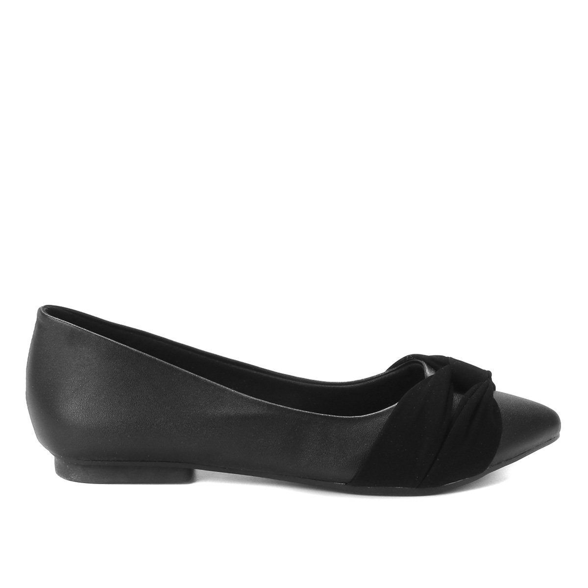 Sapatilha Griffe Bico Fino Laço Feminina - Preto é ruim? Sapatilha Griffe Bico Fino Laço Feminina - Preto é boa?