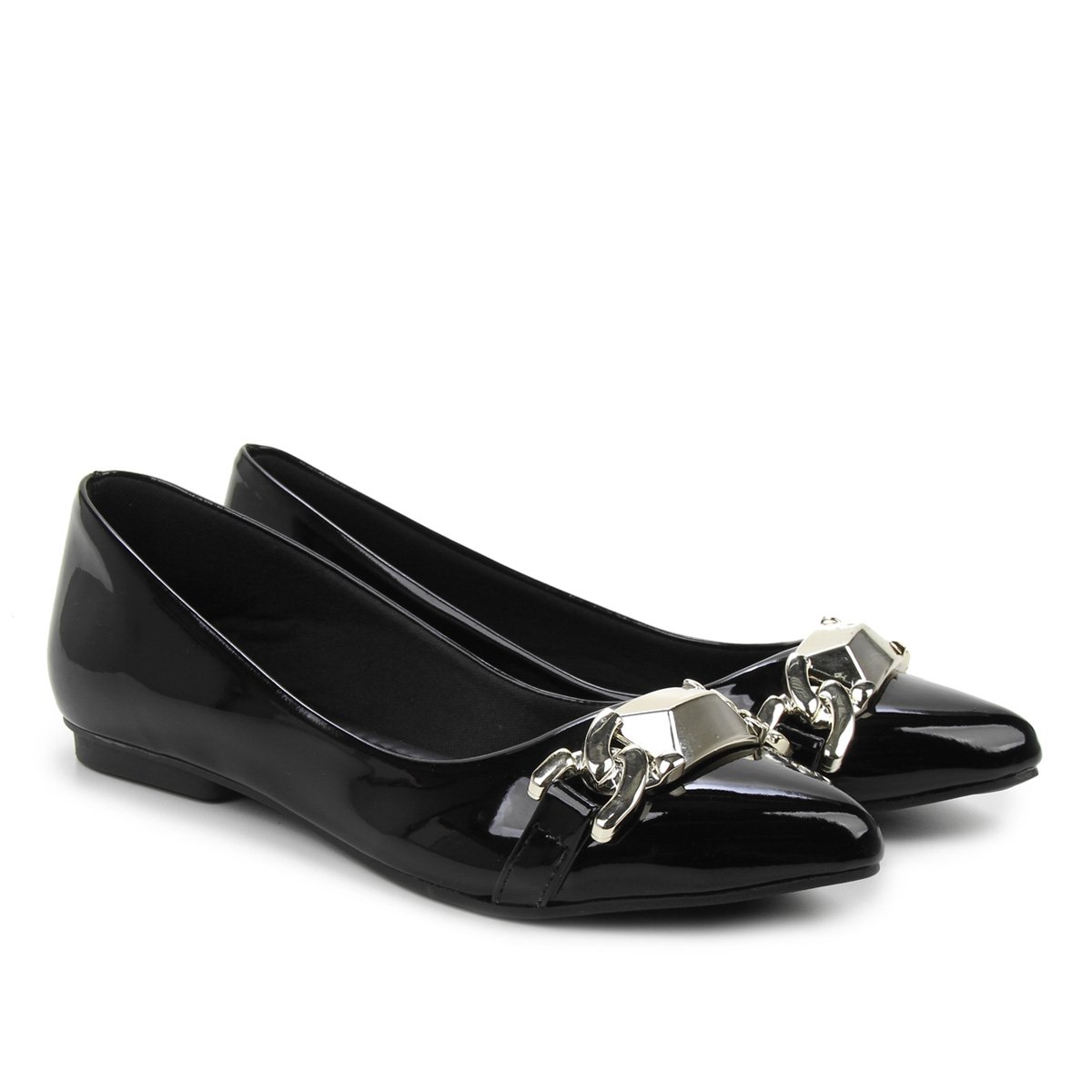 Sapatilha Griffe Fivela Aplique Bico Fino Feminina - Preto é ruim? Sapatilha Griffe Fivela Aplique Bico Fino Feminina - Preto é boa?