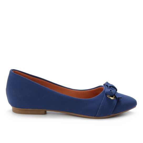 Sapatilha Griffe Laço Feminina - Azul